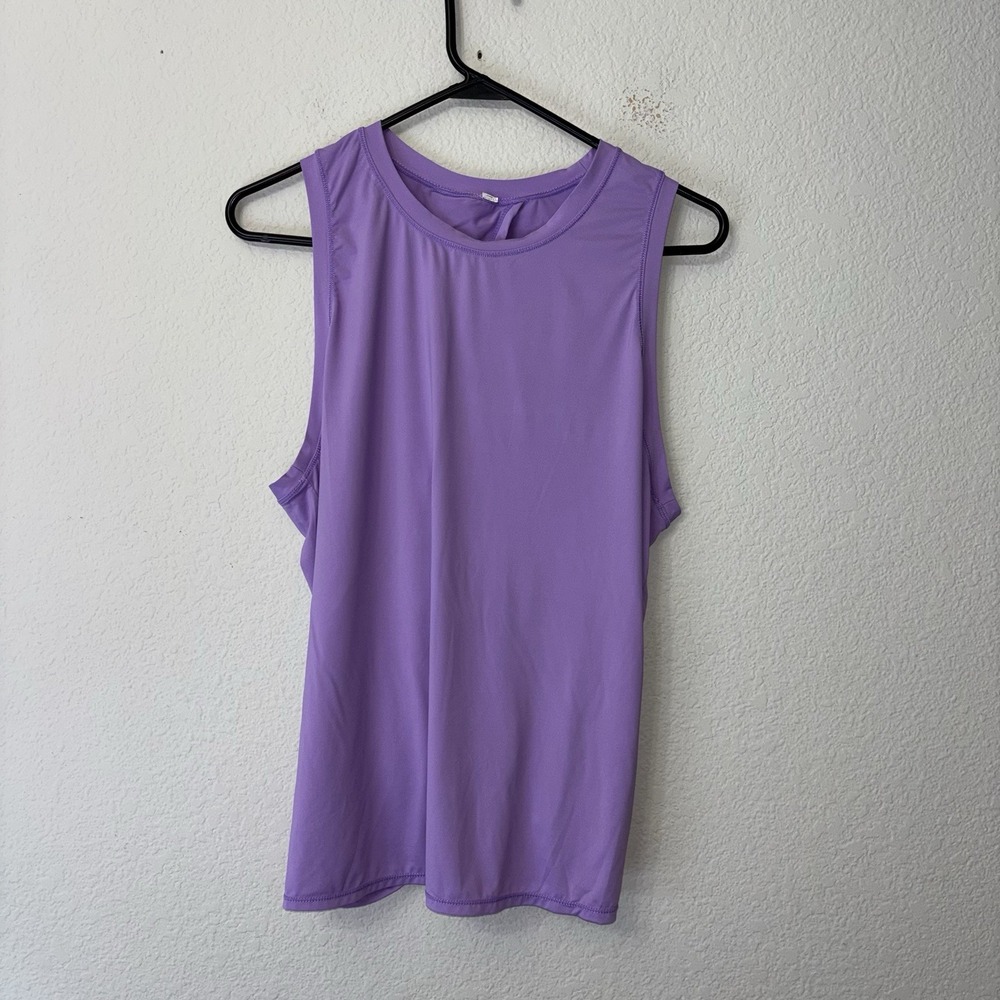 Lululemon Lightweight Split Tie Back Training Tank Top Women's Size 8 Purple M